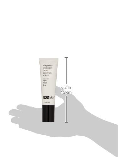 PCA SKIN Weightless Protection Broad Spectrum SPF 45 - Oil-Free Hydrating Face Sunscreen with 8.4% Zinc Oxide for Acne-Prone/All Skin Types (1.7 fl oz)