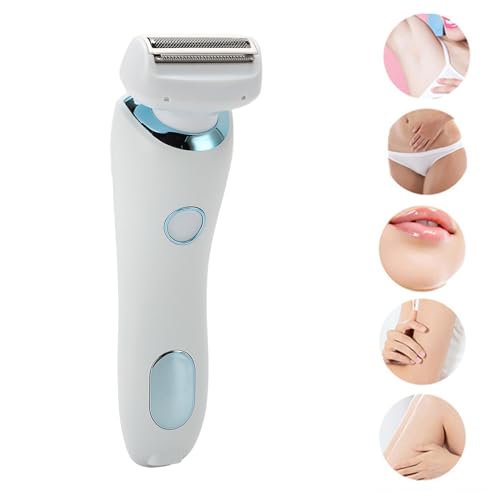 Electric Lady Epilator 2 Removable Washable Heads Cordless Rechargeable Hair Removal Device 6.5 inches