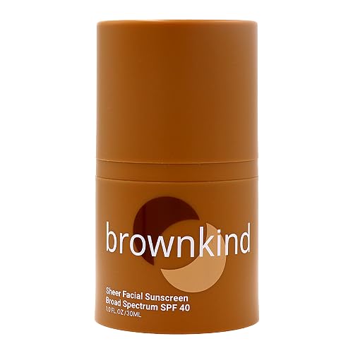 Sheer Facial Sunscreen SPF 40 ? No White Cast Lightweight SPF for Melanin-Rich Skin Broad Spectrum Protection Wears Well Under Makeup 30ml
