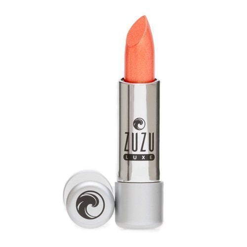 Zuzu Luxe Lip Color Lipstick (Sazerac - Pinkish Peach/Warm Pearl) Natural Ultra-Hydrating Lipstick Paraben Free Vegan Gluten-free Cruelty-free Non GMO 0.13 oz