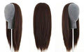 RemeeHi 3/4 Half Wig 100% Indian Remy Human Hair Silky Straight Hair Weft Cap to Choose (4# medium brown 16 inches)