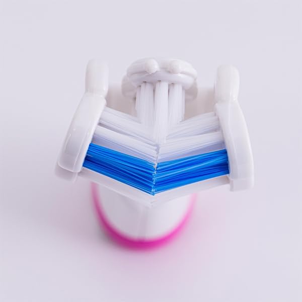 Triple Bristle Replacement Brush Head Refills | Innovative 3 Head Design | Compatible with Triple Bristle Brand Sonic Toothbrush | Color Changing Indicator Bristles | 2 Pack (Blue &amp Pink)
