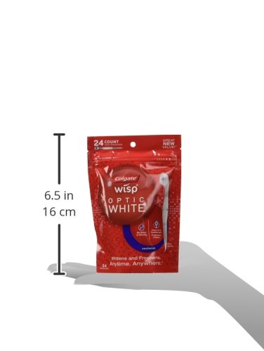 Colgate Optic White Wisp Disposable Mini Toothbrush Cool Mint 24 Count (Pack of 4)