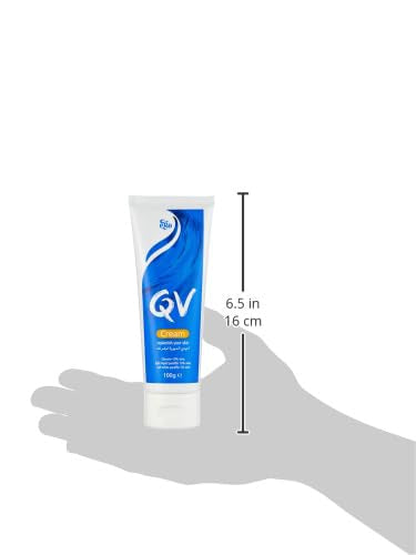 QV Cream with 10% Glycerin (100g) Rich Protective Moisturiser for Sensitive Dry Skin Fragrance Free Noncomedogenic Body Cream Hydrating Skin Care for Eczema Psoriasis Dermatitis Tube
