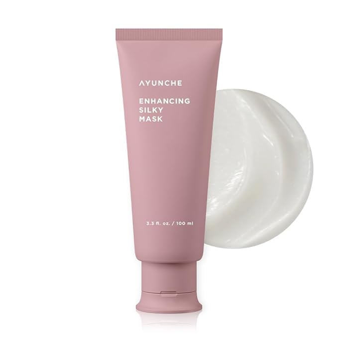 AYUNCHE Enhancing Silky Hair Mask 3.3 fl. oz. (100ml) [For Dyed &amp Damaged Hair] | Nourishing &amp Smoothing Deep Conditioner with Camellia Oil | Korean Salon Brand