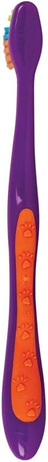 SmartSmile 72 Pcs Bulk Kids Toothbrushes Individually Wrapped - Assorted Colors with Animal Paw Prints - Popular Dental Office Patient 21-542