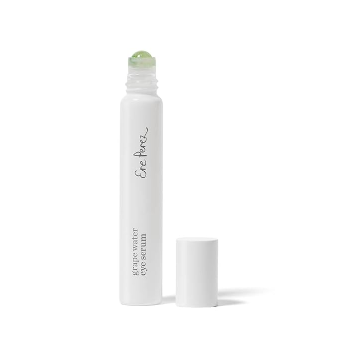 Ere Perez - Grape Water Eye Serum | Decongest De-Puff Tone Eye Area | Visibly Smooths + Softens Fine Lines | Peptides Amino Acids | Vegan Cruelty-Free Clean Beauty (0.3 fl oz | 8 mL)