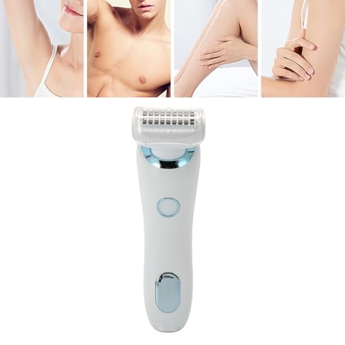 Electric Lady Epilator 2 Removable Washable Heads Cordless Rechargeable Hair Removal Device 6.5 inches