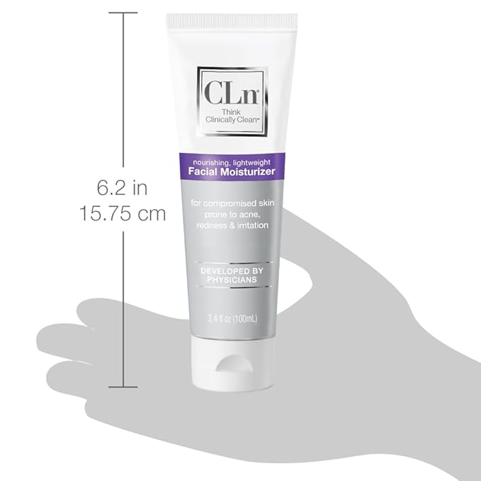 CLn® Facial Moisturizer - Soothes &amp Calms Skin Helps Reduce Appearance of Redness Locks in Moisture without Clogging Pores Dermatologist &amp Clinically Tested 3.4 oz.