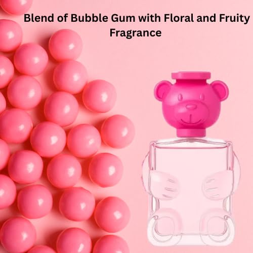 Must be Pink Bear and Sarah Candy Perfume Set for Women 3.4 fl oz Each 2 Pack Bubblegum Vanilla Floral Fragrance