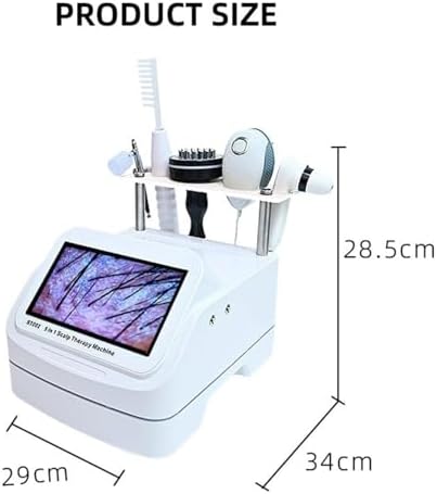 10 Inch Multifunctional Hair Analyzer | Scalp Detector &amp Follicle Tester | Moisture Oil &amp Flexibility Monitor | Ideal for Hair Loss Treatment (White)