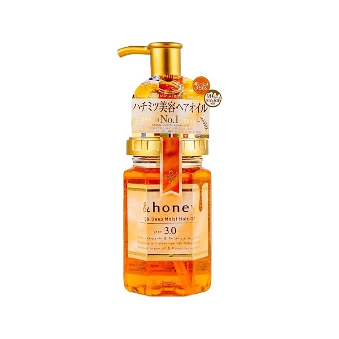 &amp Honey Ex Deep Moist Hair Oil 3.0 100ml- Orange bottle with Hair Tie