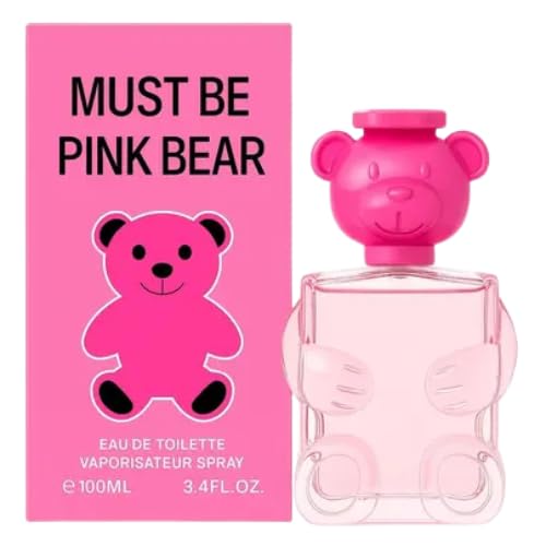 Must be Pink Bear and Sarah Candy Perfume Set for Women 3.4 fl oz Each 2 Pack Bubblegum Vanilla Floral Fragrance