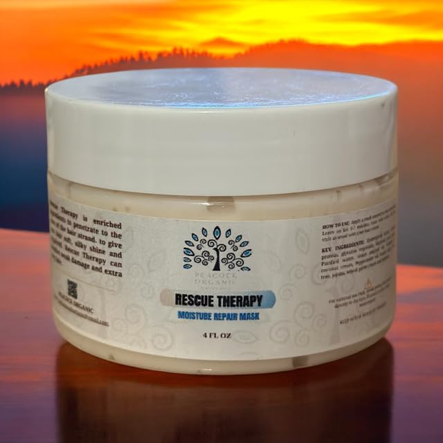 Rescue Therapy Mask - Egg Protein Hair Treatment for Dry Damaged Hair - Moisturizing Hair Mask - 4oz