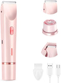 Kruggo Women's Shave Hair Remover 2025 New 2-in-1Rechargeable Eletctric Waterproof&ampEasy Women's Body Shaver for Facial Face Lip Chin Underarm Legs (Pink)