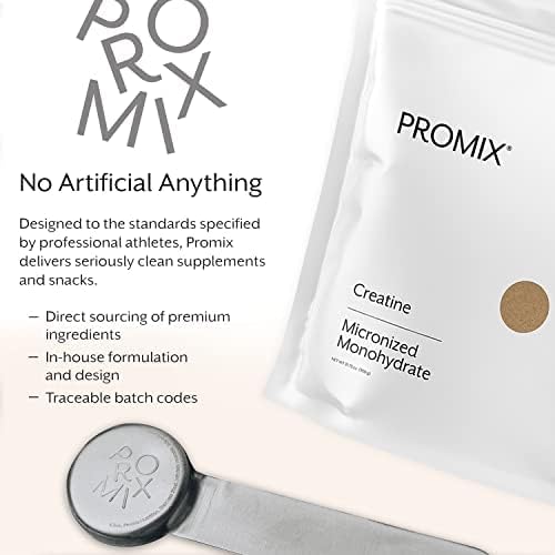 ProMix Nutrition Creatine Monohydrate Powder Unflavored - 5g of Micronized Creatine per Serving - Increase Muscle Gain Strength &amp Power &amp Supports Recovery - 180 Servings