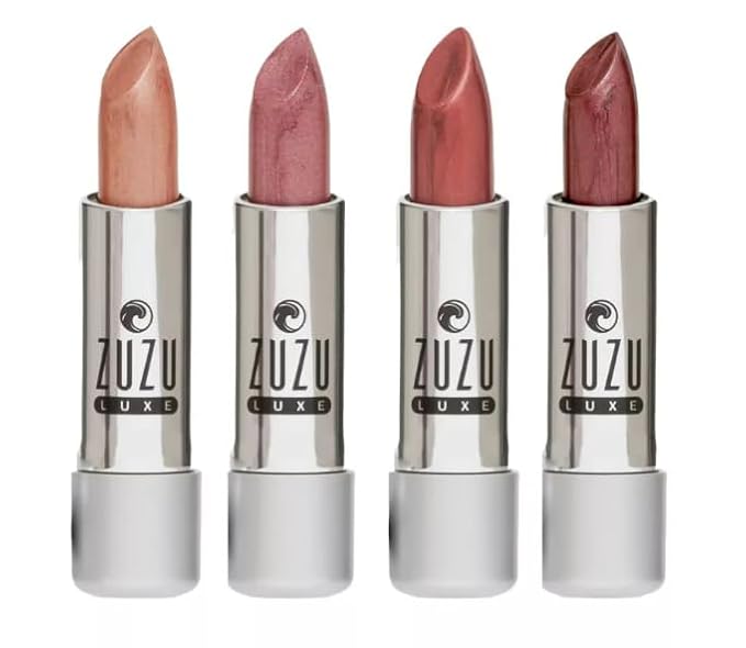 Zuzu Luxe Lip Color Lipstick (Temptress - Grape/Warm Pearl) Natural Ultra-Hydrating Lipstick Paraben Free Vegan Gluten-free Cruelty-free Non GMO 0.13 oz