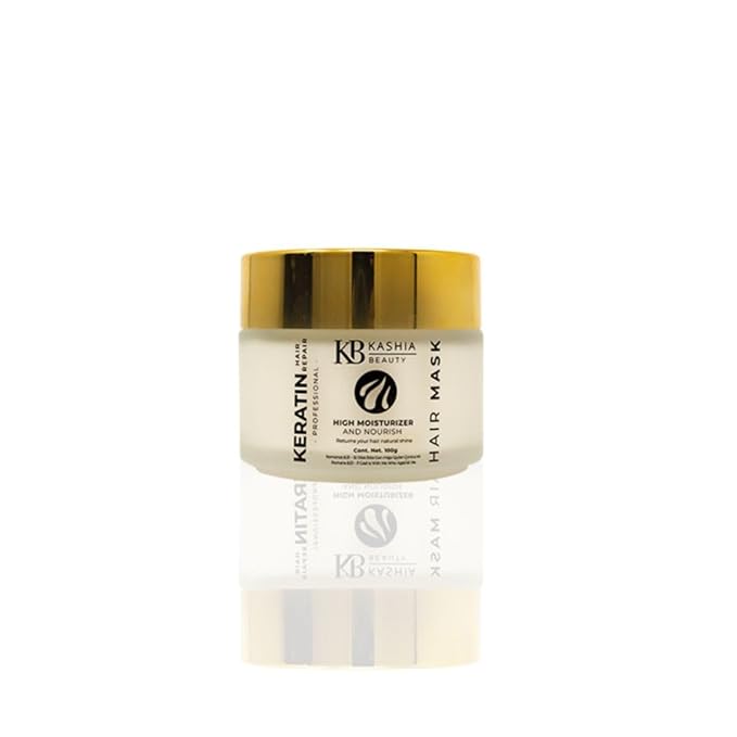 Kashia Beauty Keratin Hair Repair Mask 3.5 oz ? Deep Conditioning Treatment with Jojoba Oil Silk &amp Collagen ? Restores Damaged Chemically Treated Hair ? Anti-Frizz &amp Hydrating Repair Cream