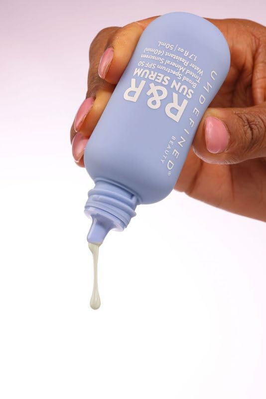 Undefined Beauty NEW UNTINTED R&ampR Sun Serum SPF 50 PA++++ Mineral Sunscreen with Niacinamide Water Resistant Broad Spectrum Protection &amp Blue Light Defense (Untinted)