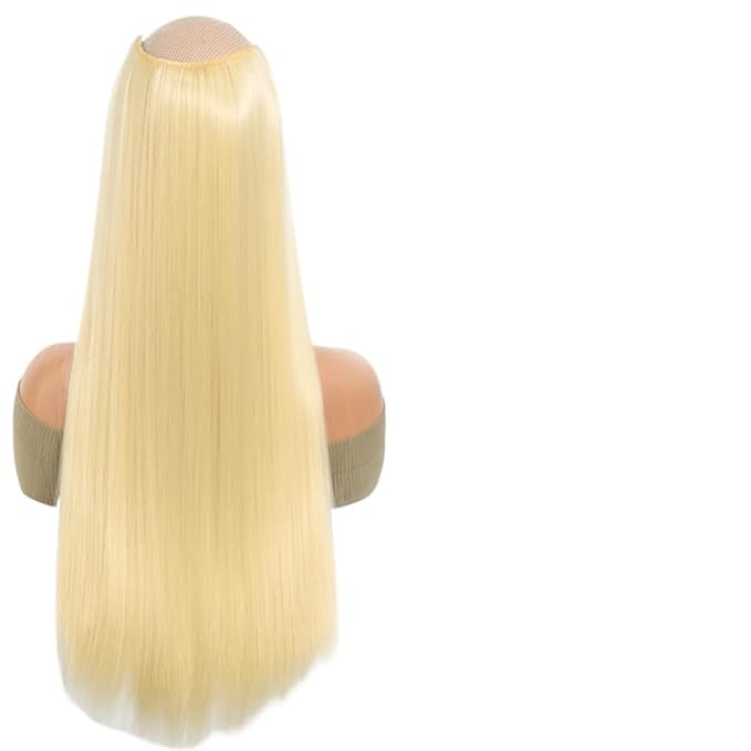 Synthetic Long Straight Hair Extension Piece Fashion Accessories Women's Clip Hair V-shaped Wig Piece(10220inches)