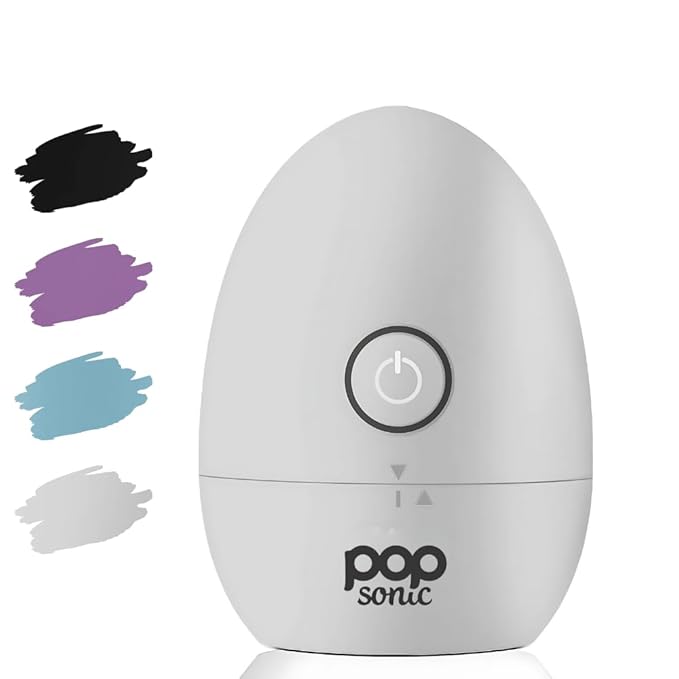 Pop Sonic Moon Shaver (Silver) - Face &amp Body Shavers for Men &amp Women - 3 Floating Rotary Heads Face Shaver w/Removable Cap - Long Lasting Lithium-ion Battery Portable Electric Shaver &amp Leg
