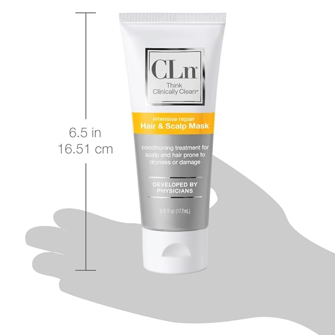 CLn® Hair &amp Scalp Mask Conditioner - Deep Conditioner for Hair &amp Scalp Prone to Dryness &amp Damage Paraben-Free &amp Dye-Free Scented by Eucalyptus 6 fl. oz.