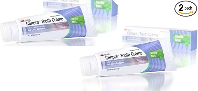 3M ESPE 12117 Clinpro Tooth Creme 0.21% NaF Anti Cavity Toothpaste Vanilla Mint (Pack of 2)