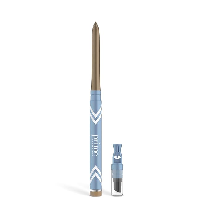 PRIME PROMETICS PrimeEyes Glide Eyeliner for Mature Women ? Waterproof Long-Stay and Mess-Proof ? Gel Creme Texture Discreet Sharpener and Effective Smudger (Golden Metallic)