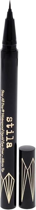 stila Waterproof Liquid Eye Liner Stay All Day Makeup with Fine Brush Tip Lasting Satin Finish Smudge-Proof &amp Transfer-Resistant