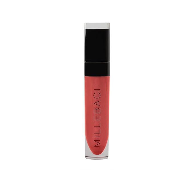 Nouba Millebaci Long Lasting Liquid Lipstick Pink Lustrous Moisturizing Creamy Formula with Vitamin E Intense Color Pigment High Impact Makeup Lip Cream Color Stick Balm For Women (Color 13)