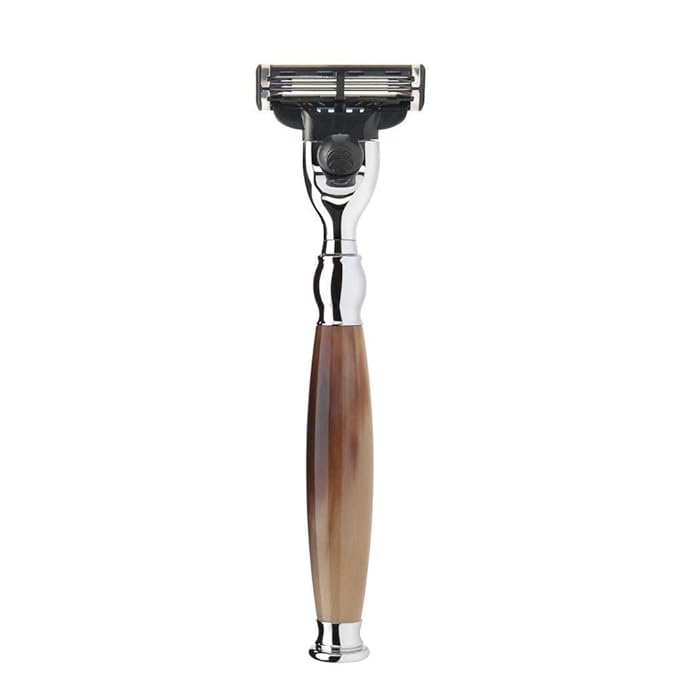 M?HLE Rosegold Silvertip Fibre Safety Razor (Closed Comb) Shaving Set