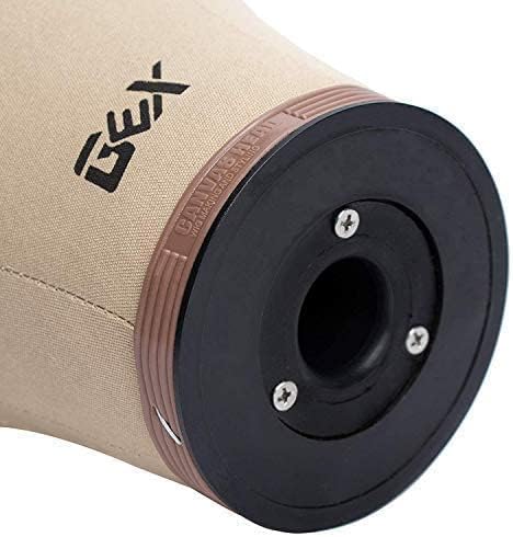 GEX 22 Canvas Cork Wig Block Mannequin Head for Wig Making Drying Styling Display with Table C Clamp Stand Holder (Light Brown 22)