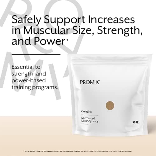 ProMix Nutrition Creatine Monohydrate Powder Unflavored - 5g of Micronized Creatine per Serving - Increase Muscle Gain Strength &amp Power &amp Supports Recovery - 180 Servings