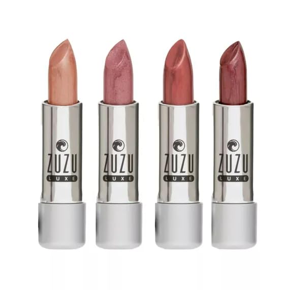 Zuzu Luxe Lip Color Lipstick (Icon - Pinkish Purple/Cool Pearl) Natural Lipstick Paraben Free Vegan Gluten-free Cruelty-free Non GMO 0.13 oz