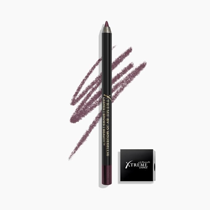 Xtreme Lashes GlideLiner Long Lasting Eye Pencil with Sharpener Black Cherry 0.04 Oz Waterproof Makeup Gel Formula Blendable Smudge Fade &amp Sweat Proof