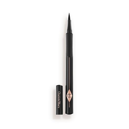 Charlotte Tilbury The Feline Flick Waterproof Liquid Eyeliner - Black Eyeliner Pen with a Quick-Drying Matte Formula - Enriched with Intense Highly-Pigmented Color Pay-Off