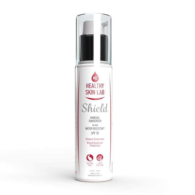 Healthy Skin Lab Shield Moisturizer &amp Mineral Sunscreen SPF 30 Broad Spectrum For Face &amp Body Zinc Oxide &amp Titanium Dioxide For Protecting &amp Hydrating Sensitive Skin Dermatologist