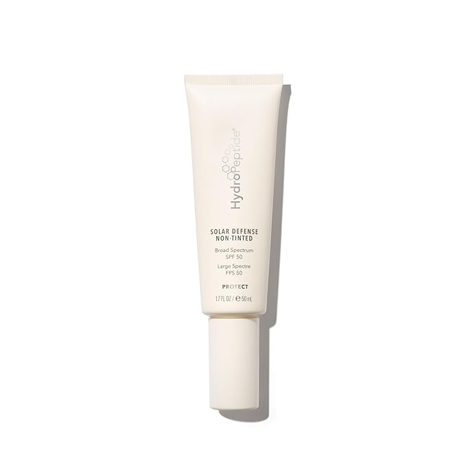 HydroPeptide Solar Defense Face Sunscreen SPF 50 Broad Spectrum Non-Tinted Moisturizer &amp Antioxidant Rich 1.7 Ounce