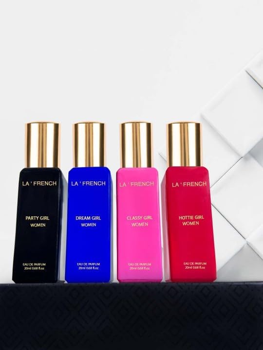 La Frenche Luxury Perfume Gift Set For Her Perfume for Women - Perfumes Gift Hamper for Girls Long-Lasting and Luxurious - Best Long-Lasting Set of 4 (20g Each)