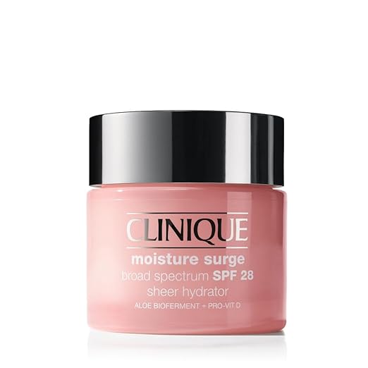 Clinique Moisture Surge Broad Spectrum SPF 28 Sheer Hydrator Face Moisturizer With Hyaluronic Acid Aloe Bioferment + Provitamin D | Hydrating + Protecting