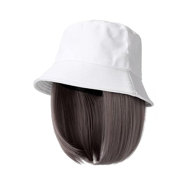 Hat with Extension Cap Wig Removable Hair Extension Wig for Women Girl