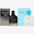 Valentine Milano &amp Blue Sky Men's Cologne Set Eau De Toilette 3.4 Fl Oz Each Citrus Fresh Musk Wood 2-Pack Gift Set for Men