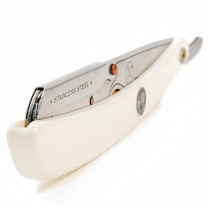 Parker SRW Professional Stainless Steel Barber Razor with 100 Premium Blades ? Replaceable Blade Straight Razor for Precision Grooming Men?™s Shaving &amp Barbershop Use | Iconic Brand