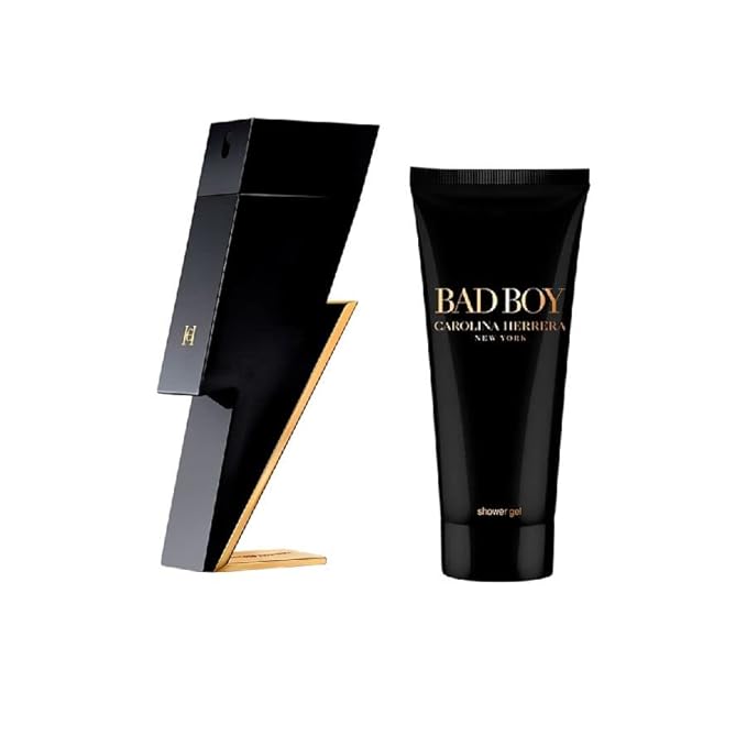 Carolina Herrera BAD BOY 2-Piece Set for Men (3.4 oz Eau de Toilette Spray + 3.4 oz Shower Gel)
