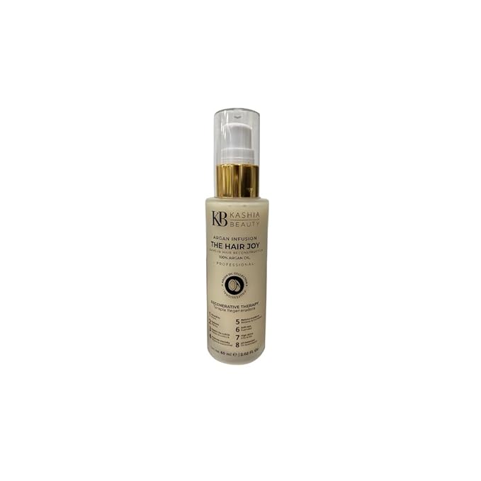 Kashia Beauty Argan Infusion The Hair Joy 2 oz ? Leave-In Treatment with Organic Argan Oil Keratin &amp Wheat Protein ? Moisturizes Repairs &amp Adds Shine ? For Curly Frizzy Fine or Color-Treated H
