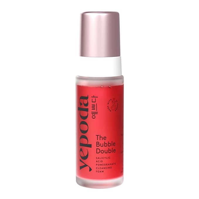 Yepoda The Bubble Double Gently Exfoliating Cleansing Foam Deeply Cleanses Pores &amp Prevents Impurities Vegan Korean Face Cleanser for All Skin Types 4.22 FL. OZ. (120 ml)
