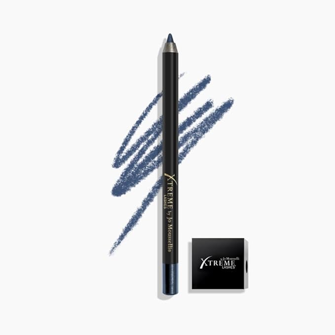 Xtreme Lashes GlideLiner Long Lasting Eye Pencil with Sharpener Midnight Blue 0.04 Oz Waterproof Makeup Gel Formula Blendable Smudge Fade &amp Sweat Proof