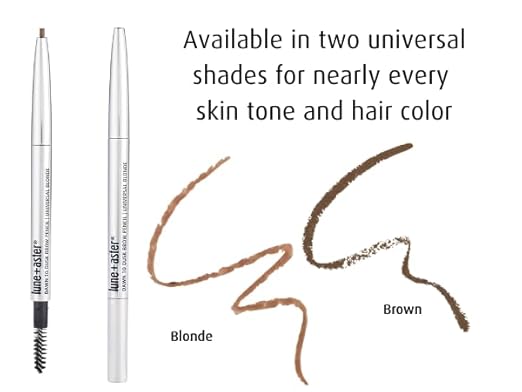 Lune+Aster Brow Pencil | Universal Eyebrow Pencil With Spoolie Brush. Longwear Formula. No Sharpening Required. Vegan &amp Gluten Free