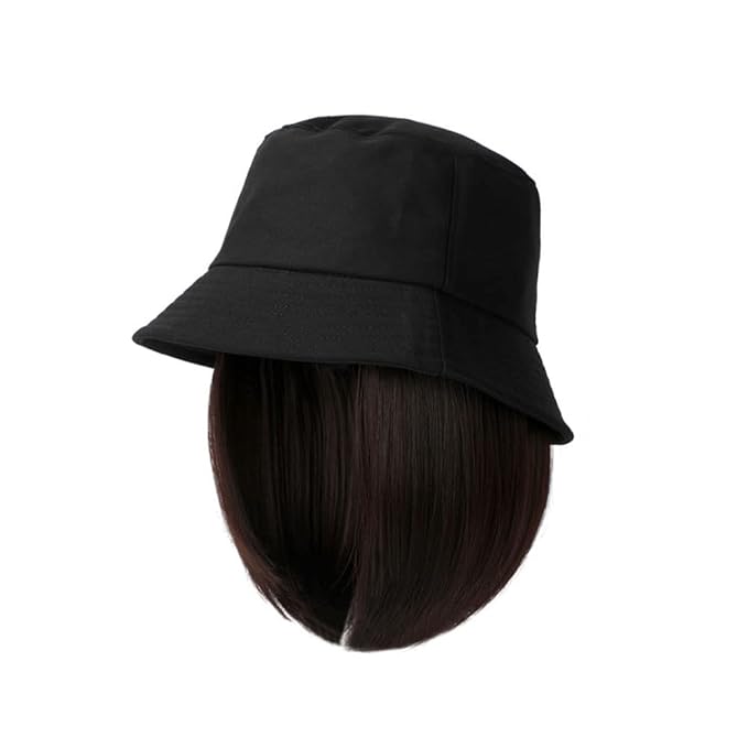 Hat with Extension Cap Wig Removable Hair Extension Wig for Women Girl