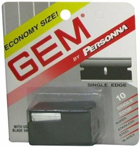 Personna Gem Stainless Steel Single Edge Razor Blades 10 Ea (Pack Of 2)